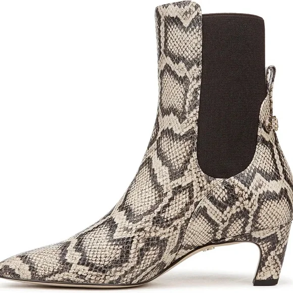 Sam Edelman Margo Grey Snake Print Chelsea Boots NIB Sz 7.5 - Picture 5 of 11